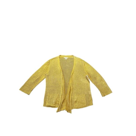Eileen Fisher Cardigan Womens Small Italian Yarn Hemp Open Front Pocket Sweater - Picture 8 of 9
